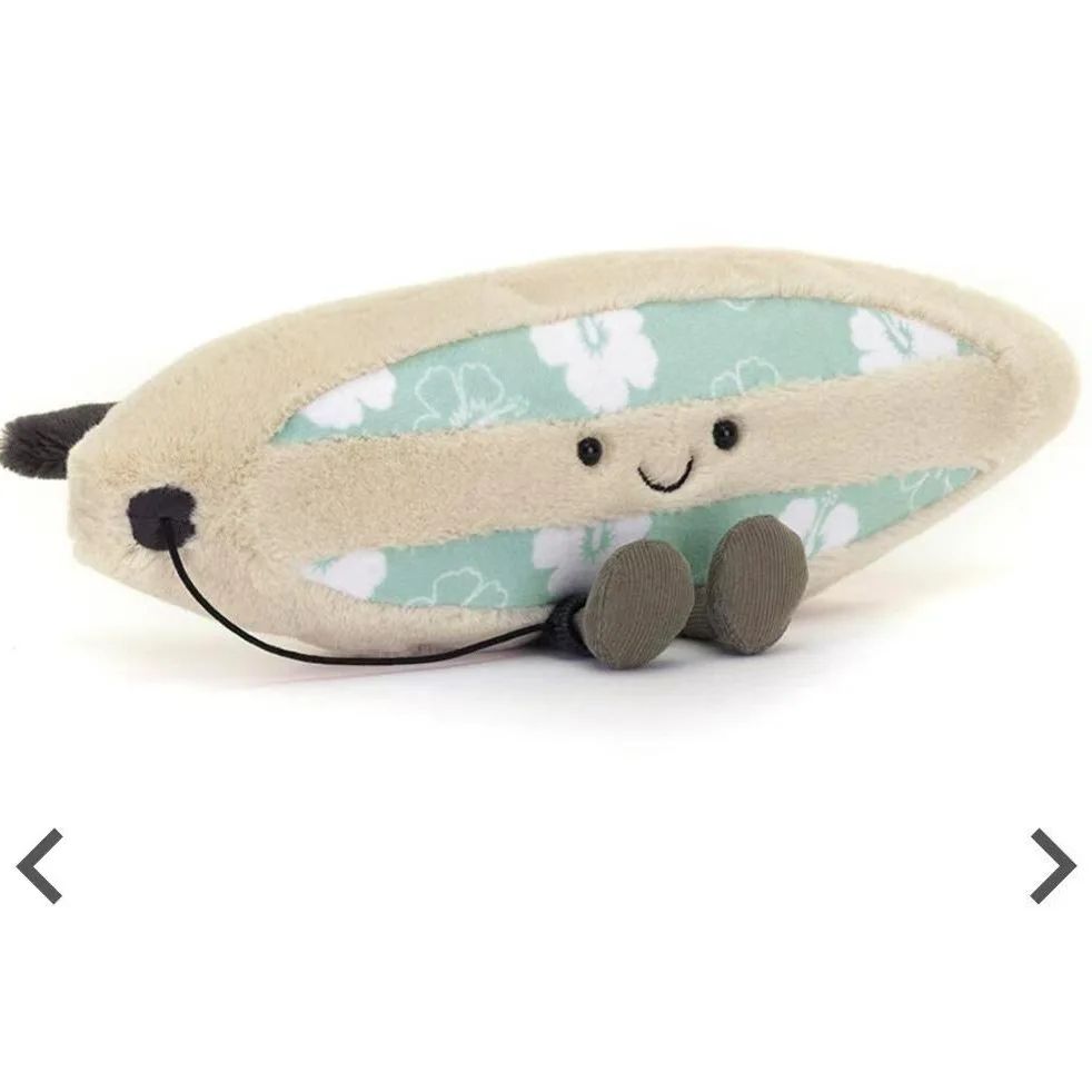 Summer Series Plush Cat Toy with Surfboard & Goggles – 4in Interactive Kitten Play Doll & Cute Pet Gift