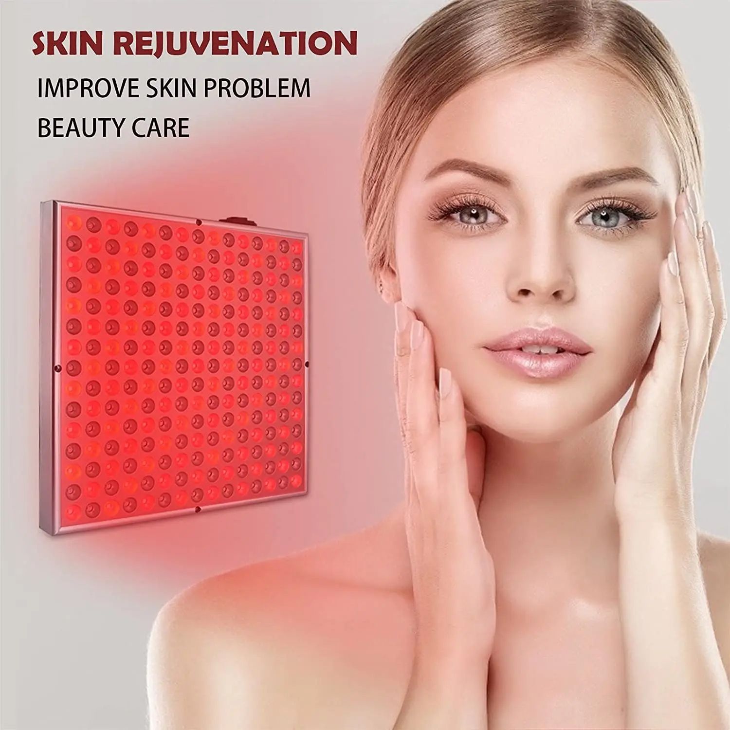 Red LED Light Therapy Panel, Deep Red and Near Infrared LED, Effective Pain Relief & Skin Collagen Boost