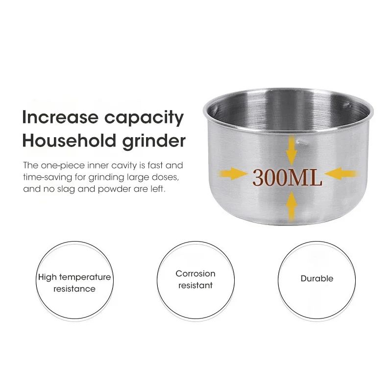 Mini Electric Grinder 300ml – Ultrafine Coffee, Spice & Baby Food Grinder