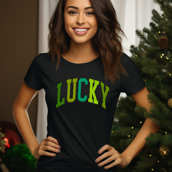 Lucky Shamrock Sweatshirt | Funny St. Patricks Day Irish Clover Crewneck Womens Casual Holiday Pullover
