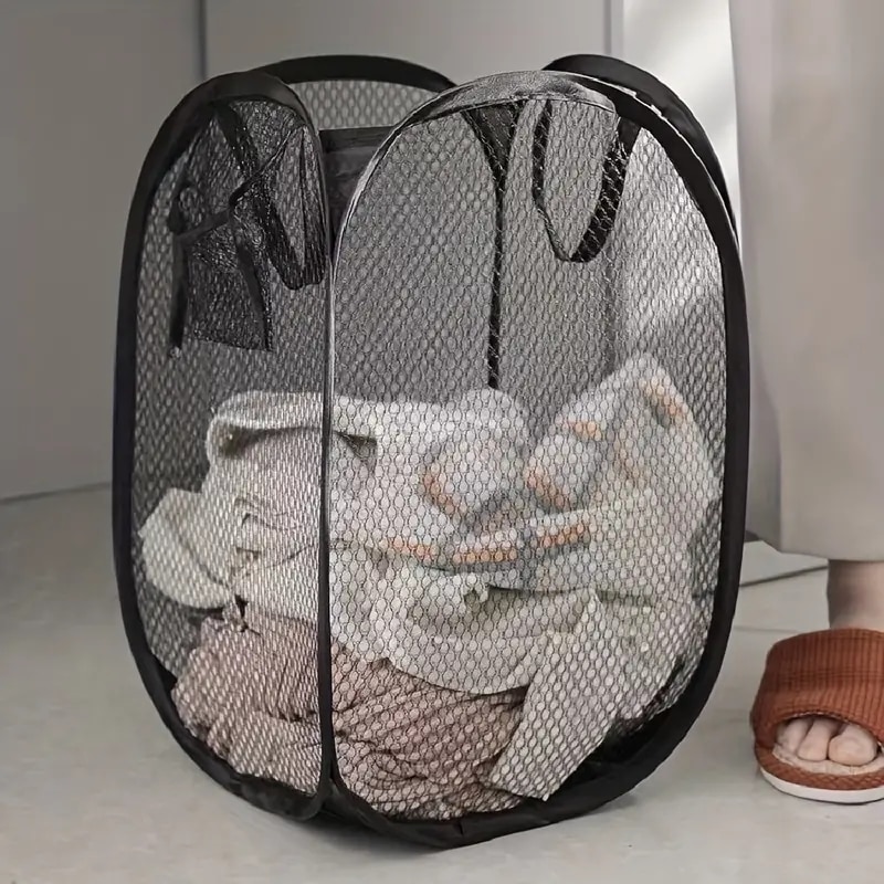 Foldable Laundry Basket Large Capacity Dirty Clothes Storage & Portable Hamper Bag