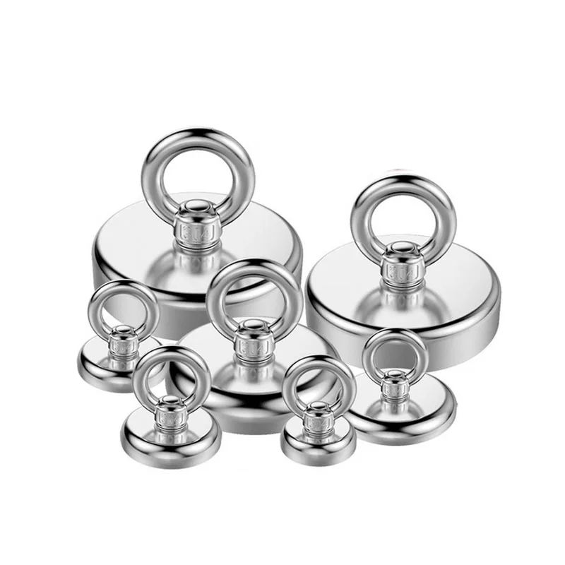 Super Strong Neodymium Fishing Magnet Heavy Duty Salvage Magnet with Eyebolt