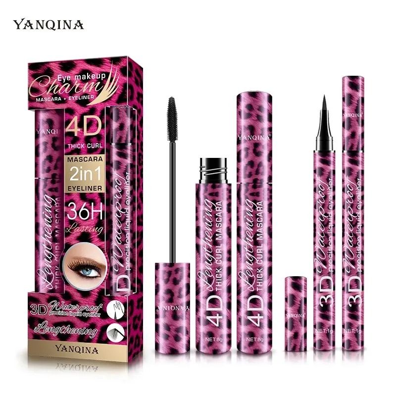 YANQINA GlamEyes Waterproof Eyeliner and Mascara Set