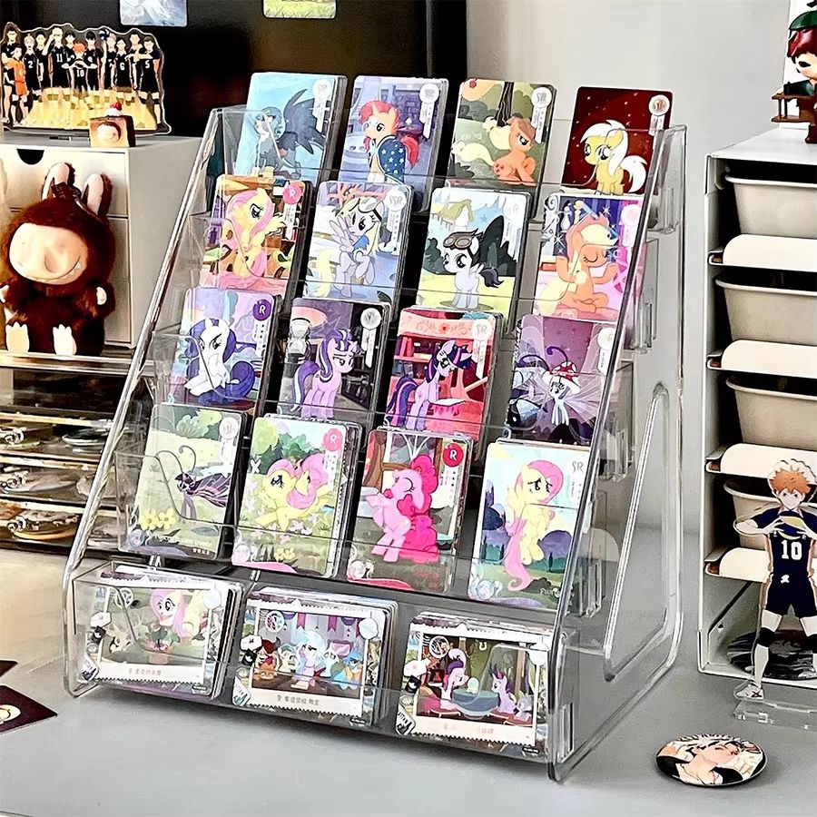 ClearTier Transparent Greeting Card Display Rack 7 Layer Desktop Organizer