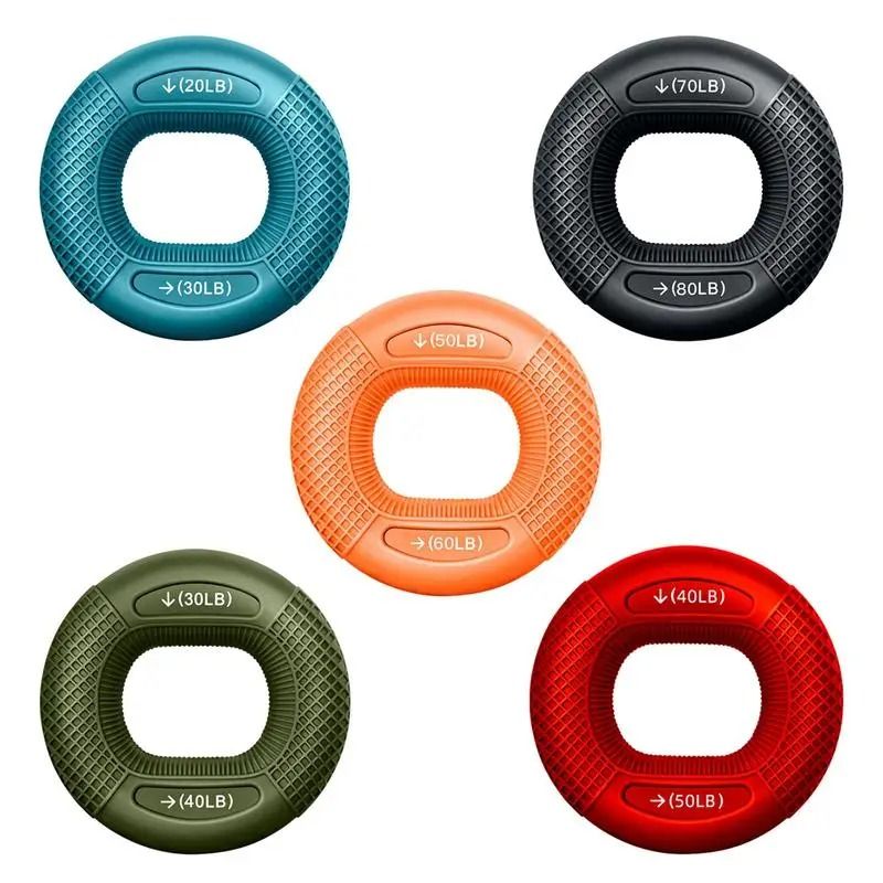 Silicone Finger Grip Strengthener Adjustable Resistance Hand Exercise Ring