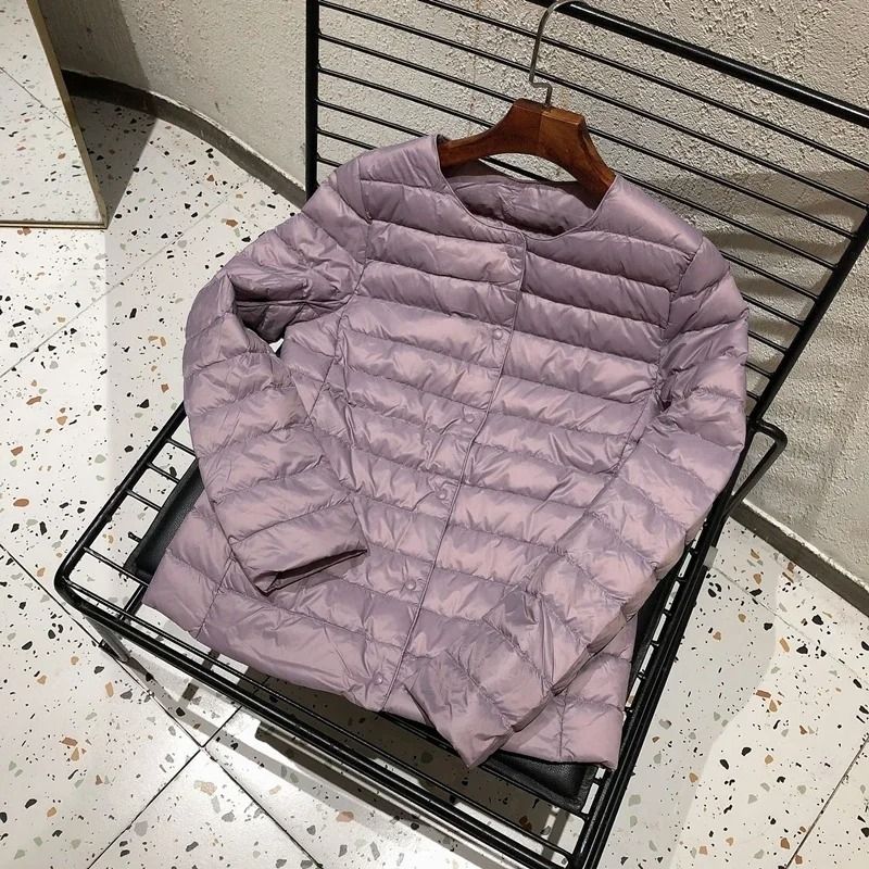 Womens Ultralight Collarless Puffer Jacket