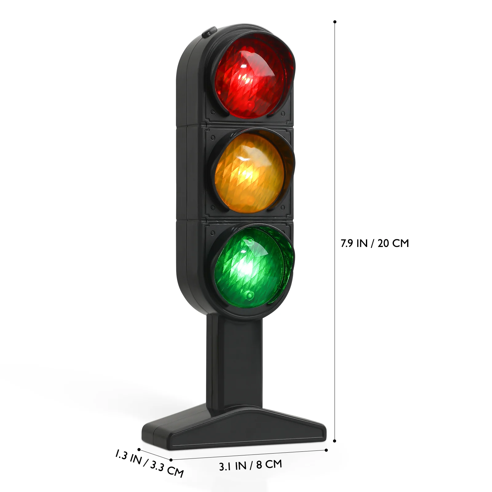 Traffic Light Simulation Lamp - Acrylic Toy Road Sign with Base, Safety Traffic Light for Home & Transportation Ornament
