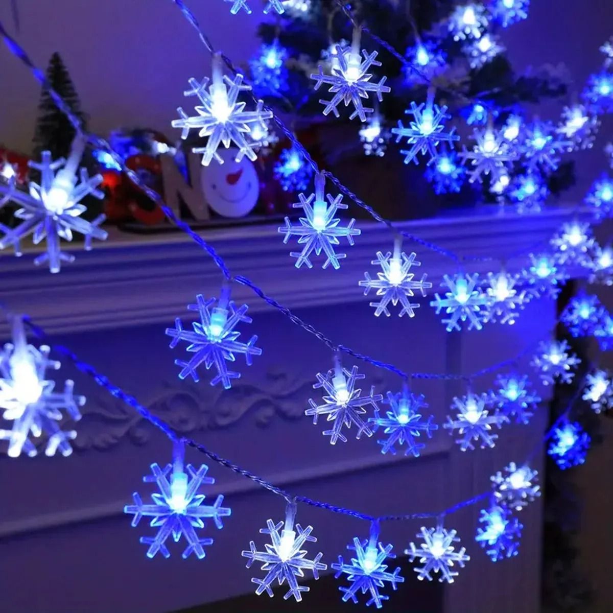 LED Christmas Snowflake String Light