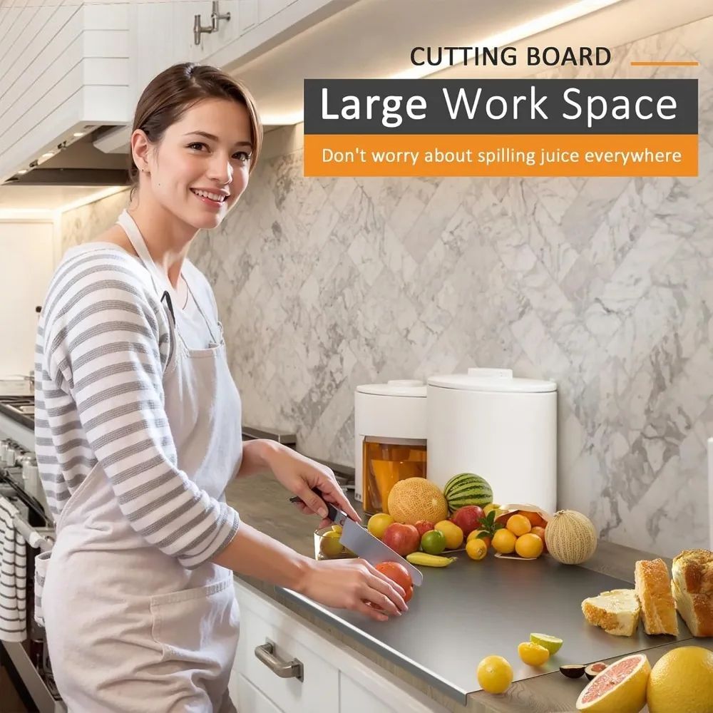 Stainless Steel Kitchen Cutting Board Pro – Hygienic, Durable & Non-Slip Food Prep Surface
