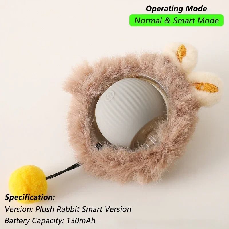 Smart Interactive Rolling Pet Ball with Tail