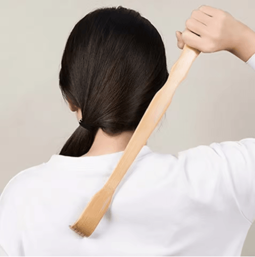 Bamboo Back Scratcher Massage Stick Long Wooden Body Scratching and Roller Aid