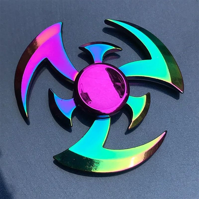 Metal Rainbow Gradient Fidget Spinner with Silent Bearing