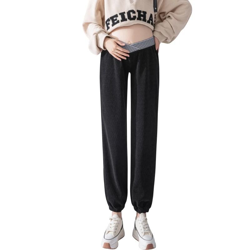 Low Waist Relaxed Wide Leg Maternity Trousers