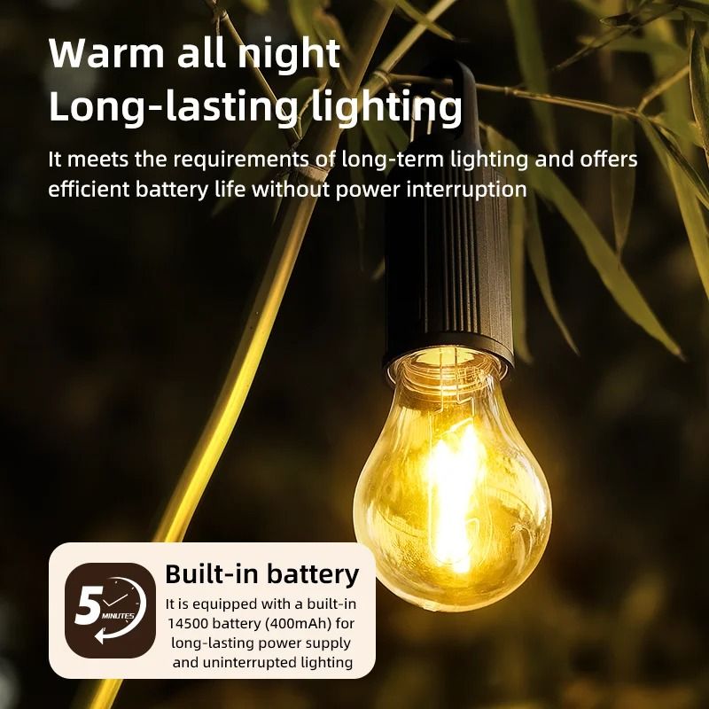 Rechargeable Solar LED Camping Lamp Portable Outdoor Hanging Light