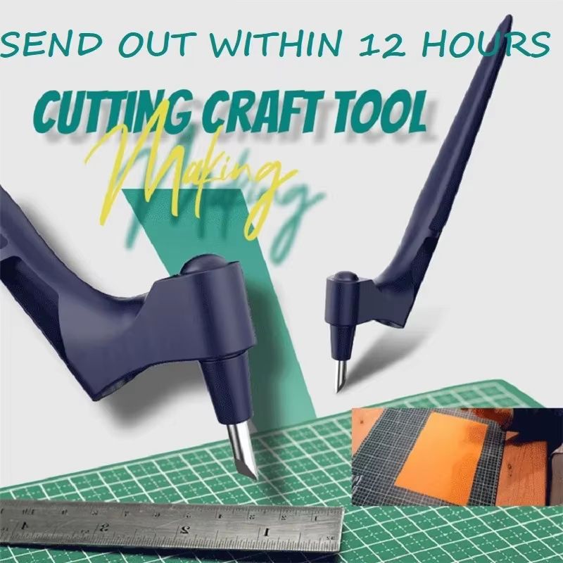 360 Degree Rotating Gyroscope Cutting Tool Set with Carbon Steel Blades and Cutting Pen