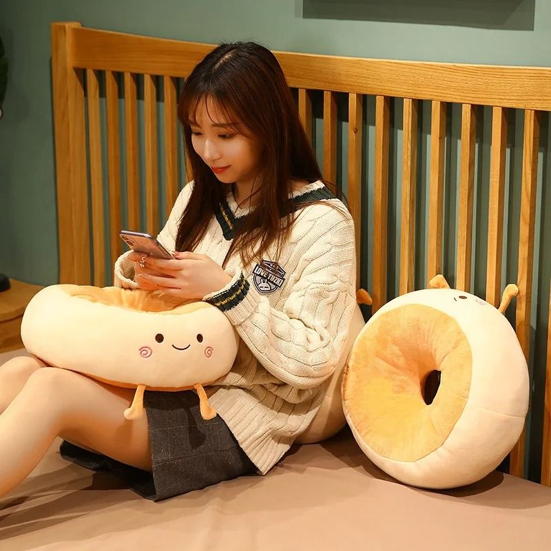 Bread Themed Memory Foam Seat and Waist Cushion