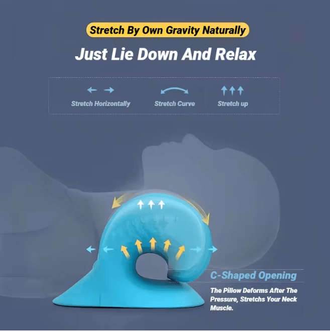 Neck Shoulder Stretcher Cervical Spine Relaxer Pain Relief Massage Pillow