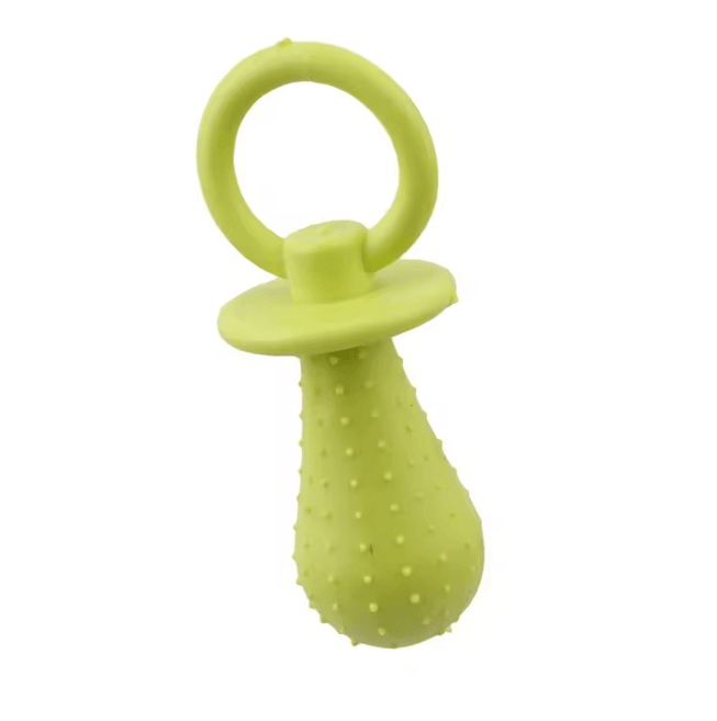Rubber Pacifier Dog Chew Toy Interactive Teeth Cleaning Soother