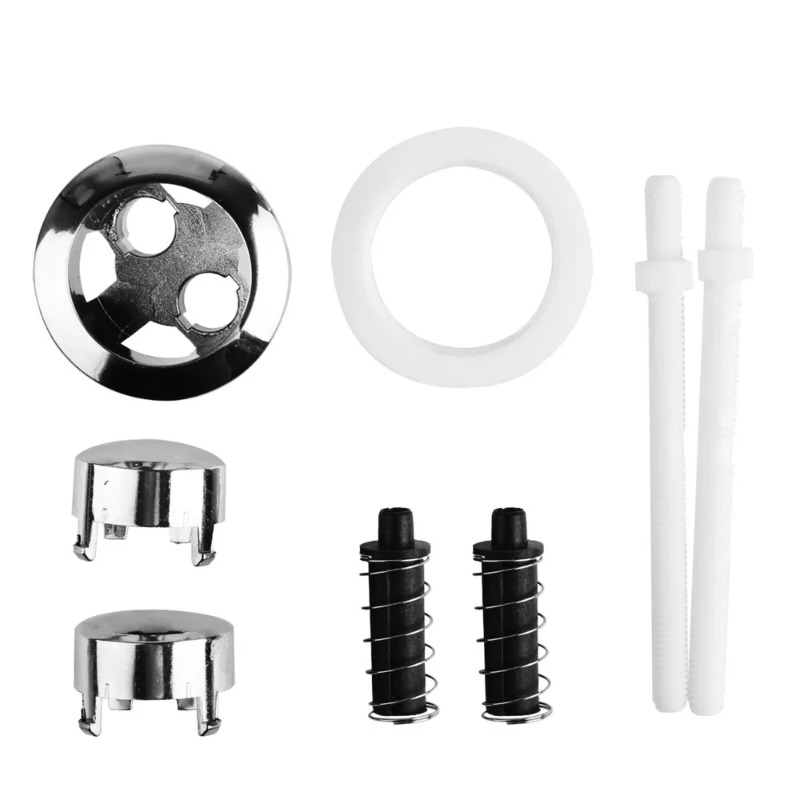 Water Saving Dual Flush Toilet Push Button Universal Adjustable Replacement for Toilet Tank
