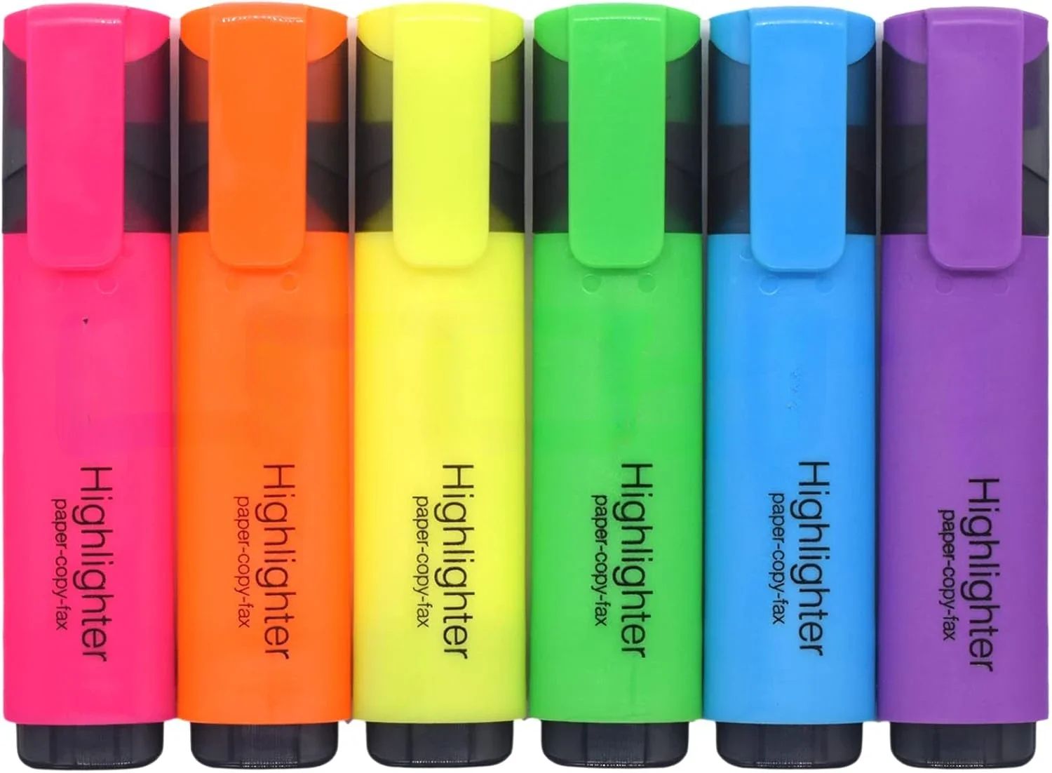 Pastel Chisel Tip Highlighter Marker Set – 6 Soft Color Study & Office Highlight Pens