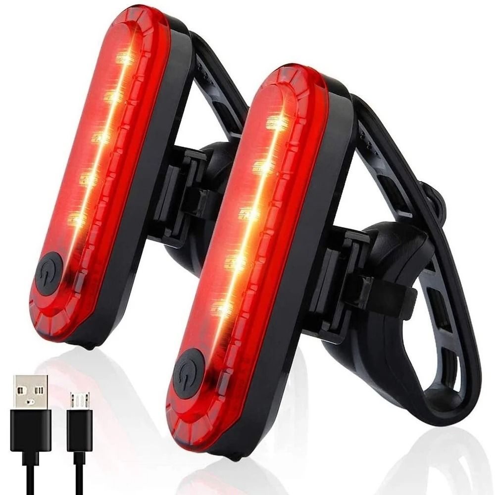 USB Rechargeable Bicycle Rear LED Taillight for Night Riding Safety