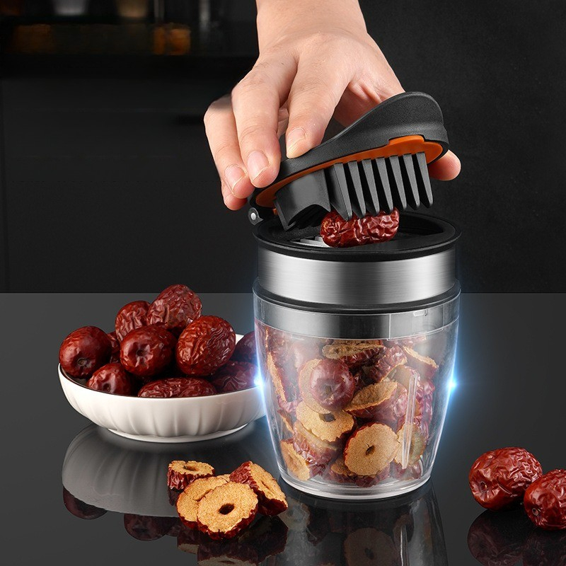 Stainless Steel Fruit Slicer Cup for Grapes, Strawberries and Cherry Tomatoes