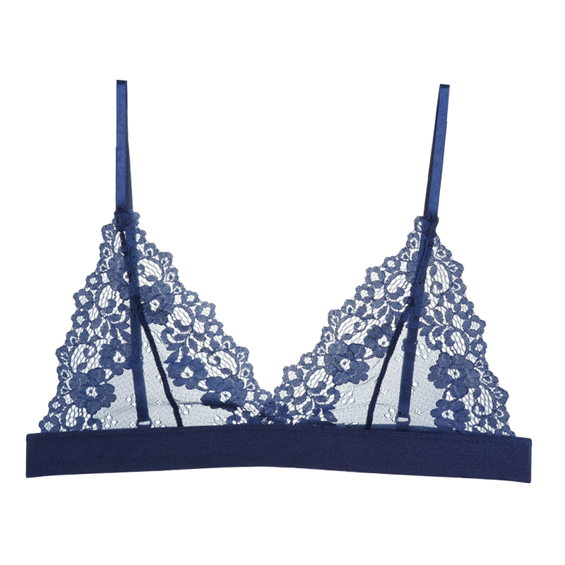 Sexy Flower Lace Bra, Women's Sexy Hollow Out Bralette, Breathable Transparent Bras, Unlined Underwear