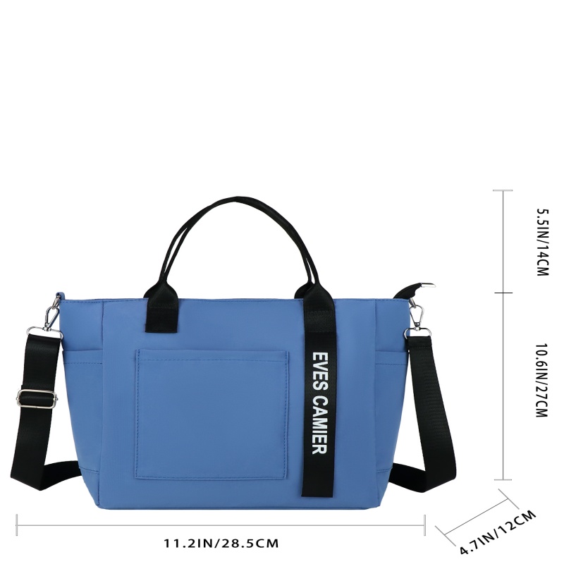 Large Capacity Nylon Fabric Shoulder Bag, Casual Versatile Crossbody Tote Bag for Commuting and Daily Use
