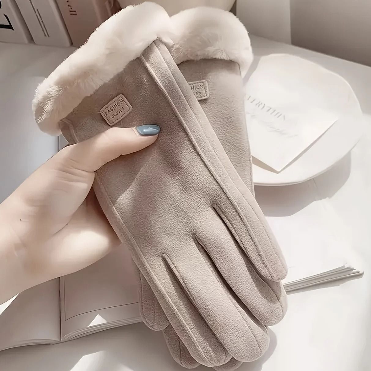 Cozy Plush Lined Touchscreen Winter Gloves
