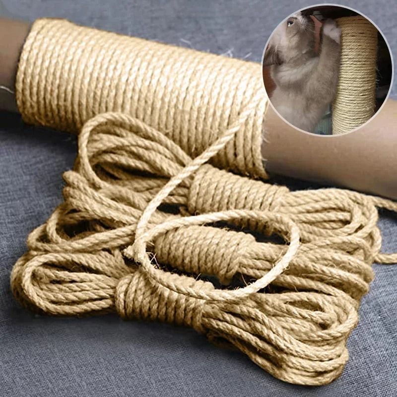 Premium Natural Sisal Rope – High-Performance Cat Tree Repair & DIY Scratching Post Replacement