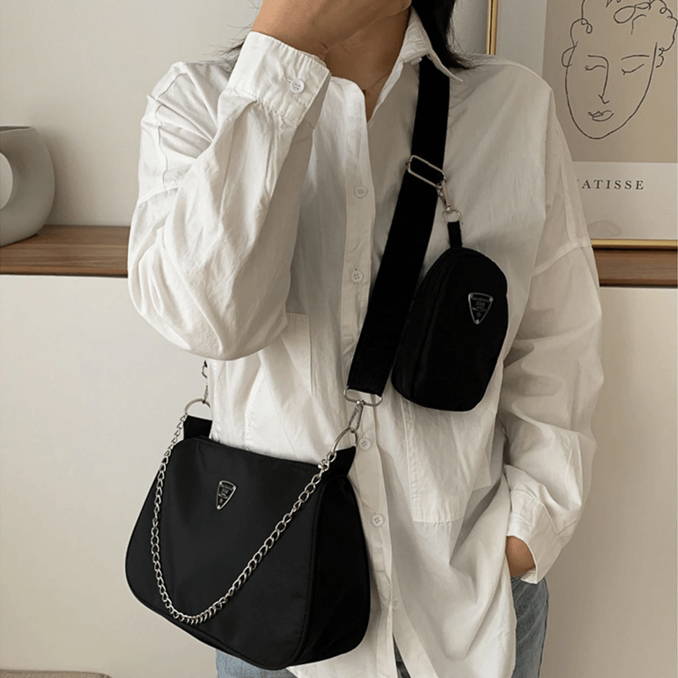 Nylon Crossbody Shoulder Bag for Everyday Style
