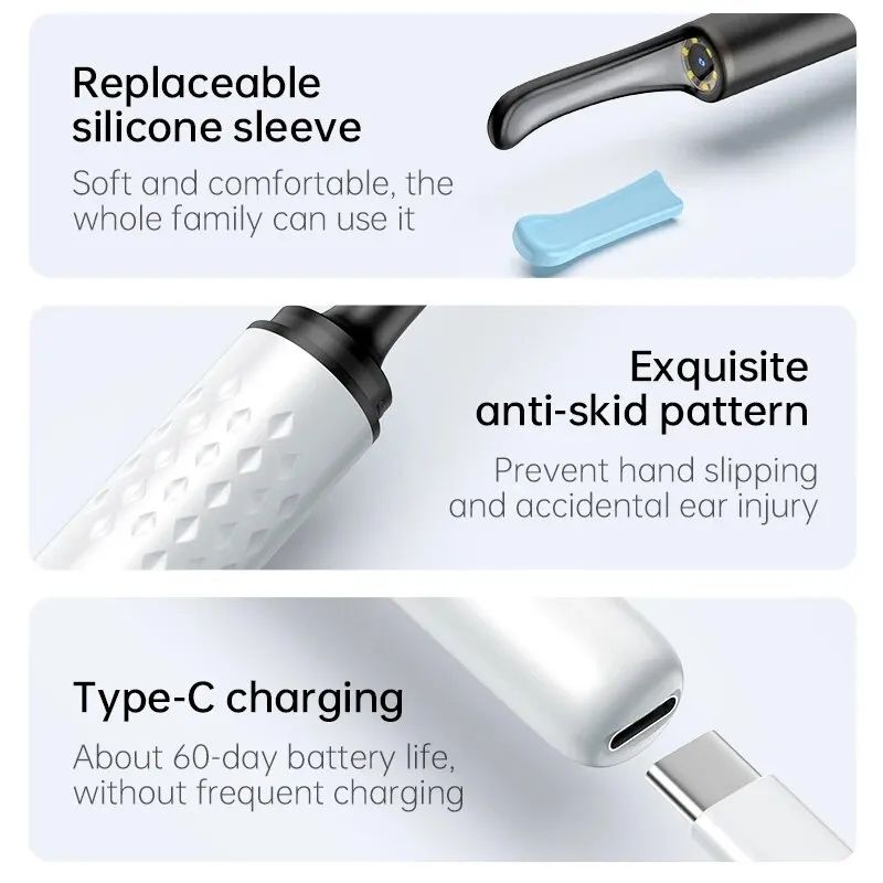ClearView WiFi Ear Cleaner Camera – HD Otoscope Ear Wax Removal Tool with LED Lights