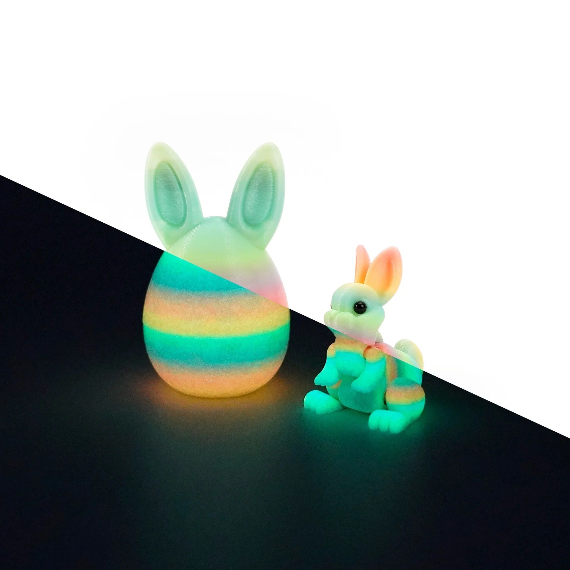 Architectural 3D-Printed Easter Rabbit Figurine