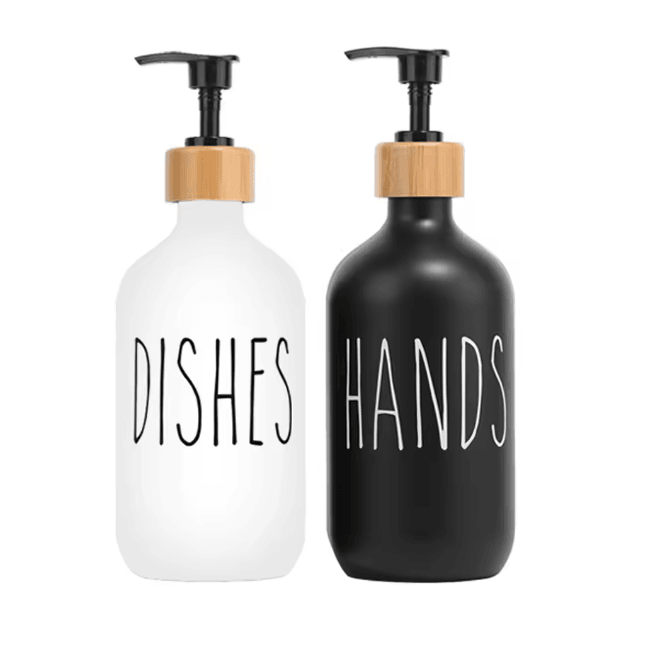 Black Kitchen Soap Dispenser Set