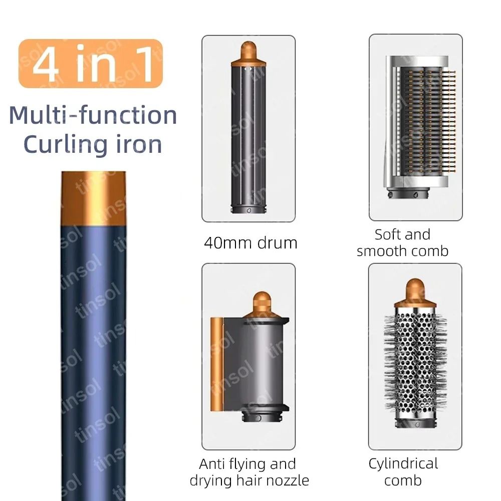 6 in 1 Multi Function Hair Dryer Styling Kit with Curling and Volumizing Attachments
