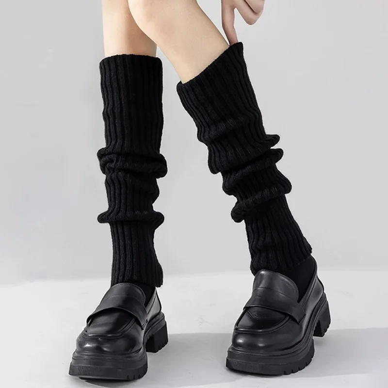 Japanese Lolita Long Socks, Women's Leg Warmers, Wool Knitted Arm Warmer, Autumn Winter Crochet Sock Boot Cuffs