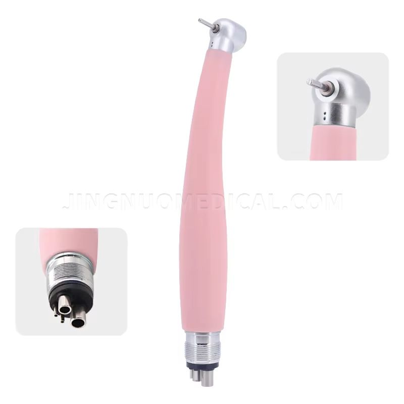 Pink Precision Dental Handpiece – High-Speed Ceramic Bearing Tool with LED Light and Water Spray
