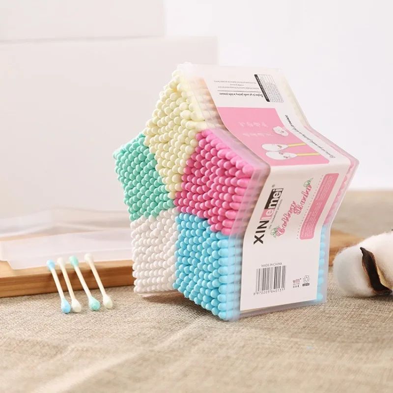 SoftCare Double-Ended Cotton Swabs 500pcs – Gentle Makeup & Ear Cleaning Essentials