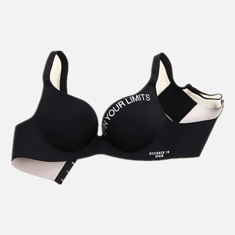 Alphabet Print Seamless Bralette