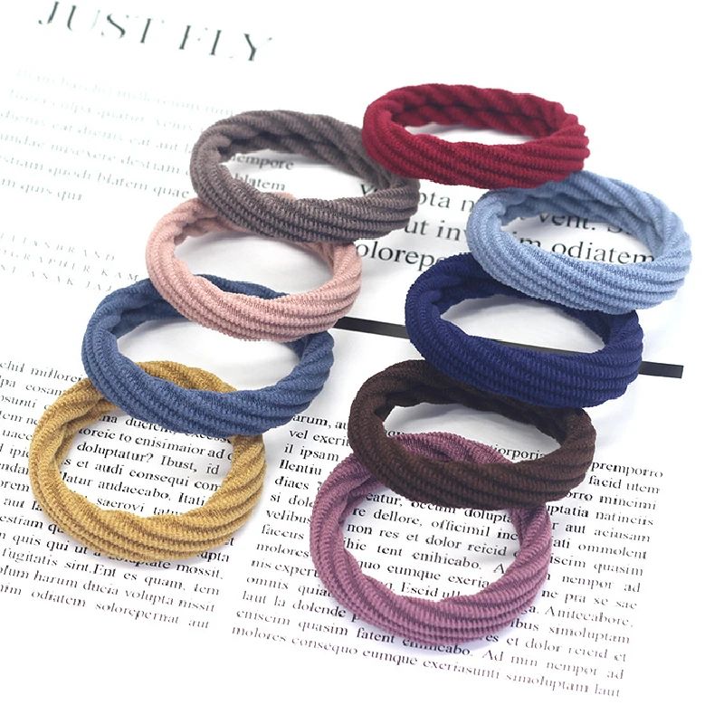 20PCS High Elastic Jacquard Hair Ties