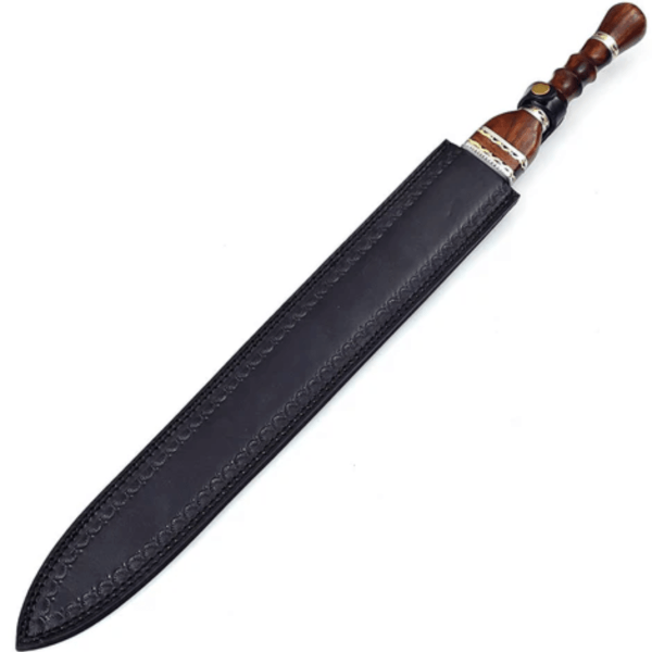 Authentic Roman Gladius Sword - Handmade Damascus Steel with Rosewood Handle