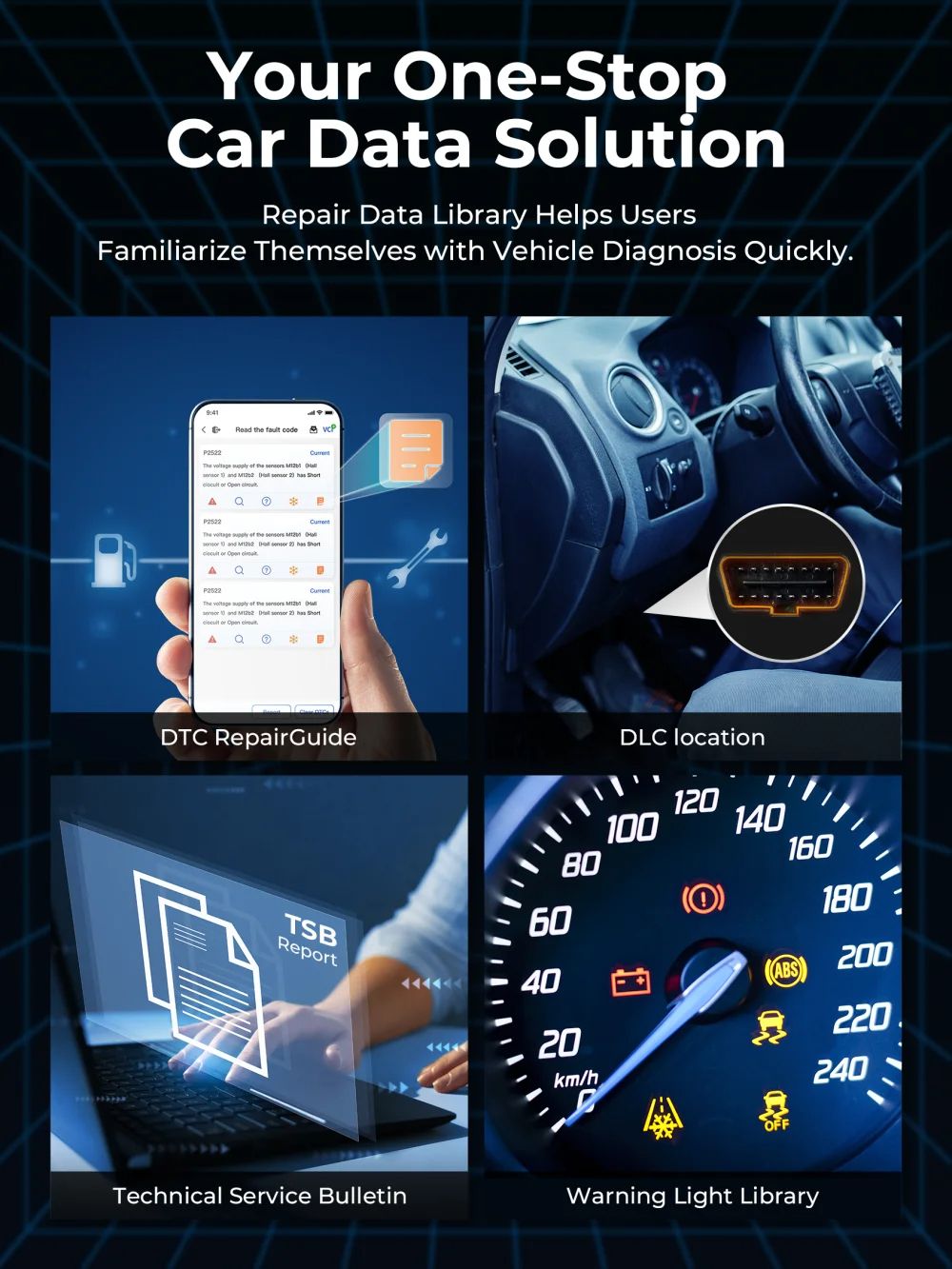 TopScan Lite Smart Diagnostic OBD2 Scanner, Bluetooth Fault Code Reader & DTC Repair Guide