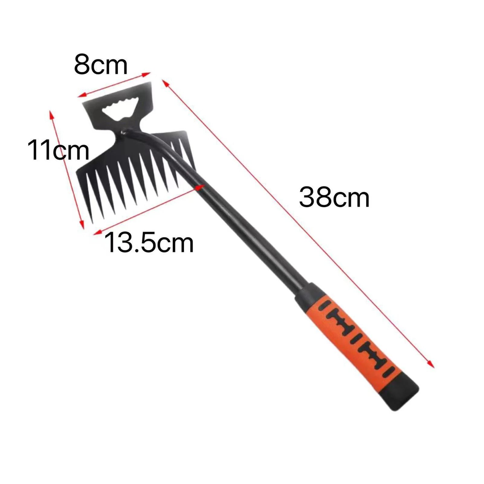 Metal Weed Cleaning Shovel & Garden Rake – 2-in-1 Stainless Steel Dual-Headed Weeding Tool