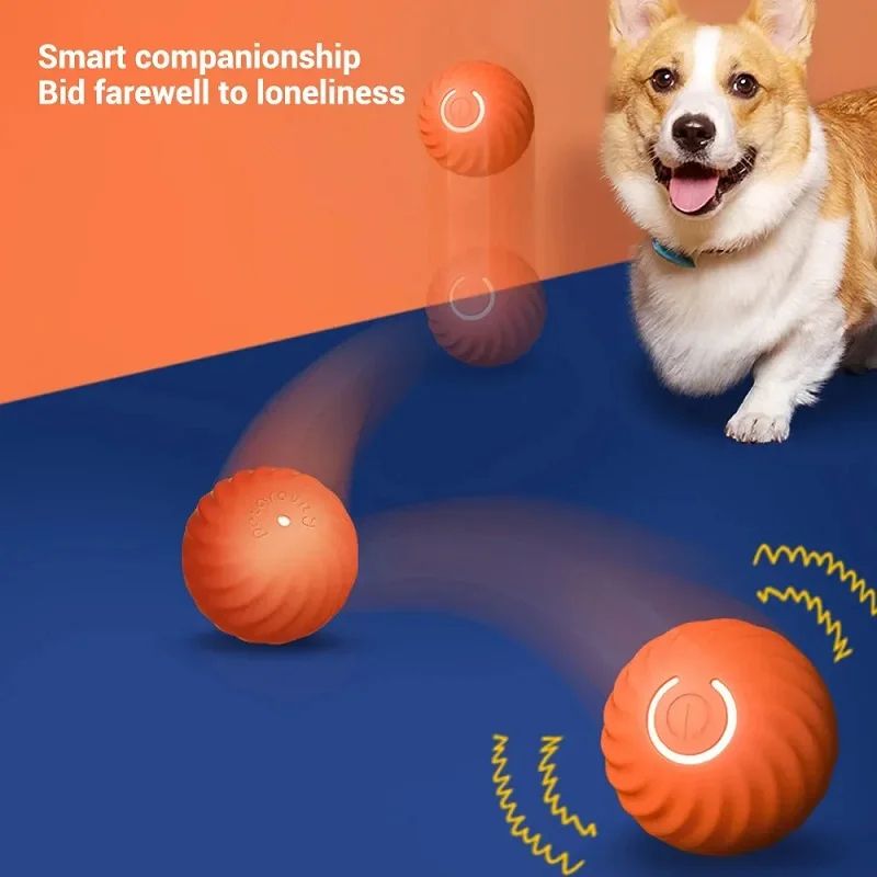 Automatic Moving Dog Ball Interactive USB Rechargeable Toy