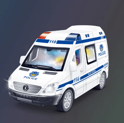 Diecast Emergency Vehicle Toy Set Sound and Light Police Ambulance & Fire Truck Models