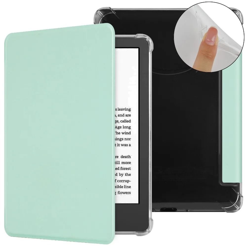 Kindle Basic 6 Inch Smart Case with PU Leather Front TPU Back Auto Wake Sleep Cover