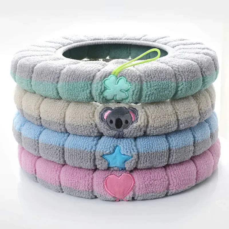 Winter Bathroom Cushion, Warm Toilet Seat Cover Mat, Soft Washable Toilet Pad with Handle, Thicker Tool Warmer