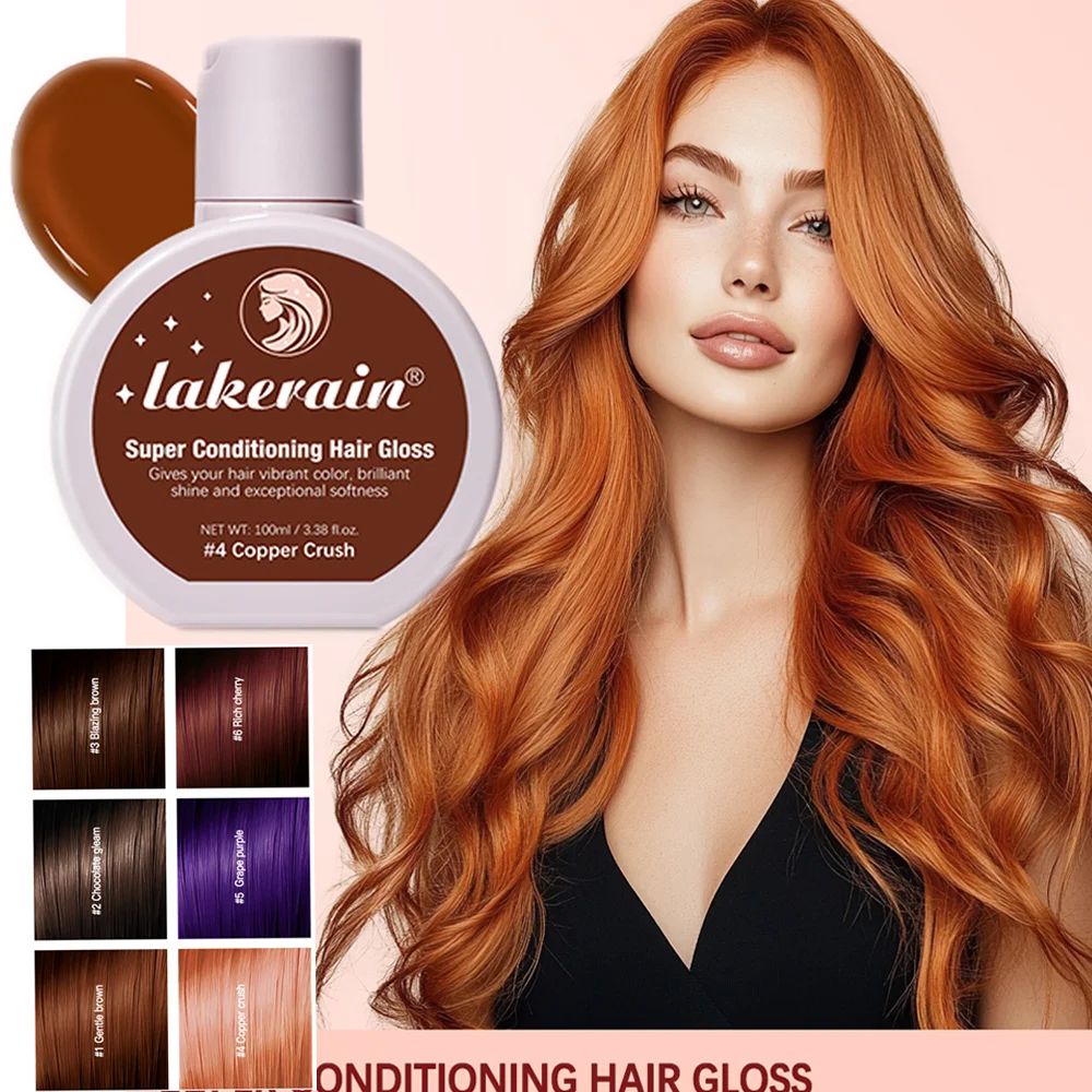 Super Gloss Hair Glaze Treatment Color Enhancing Hair Gloss Conditioner Semi Permanent Shine Boost Hair Care