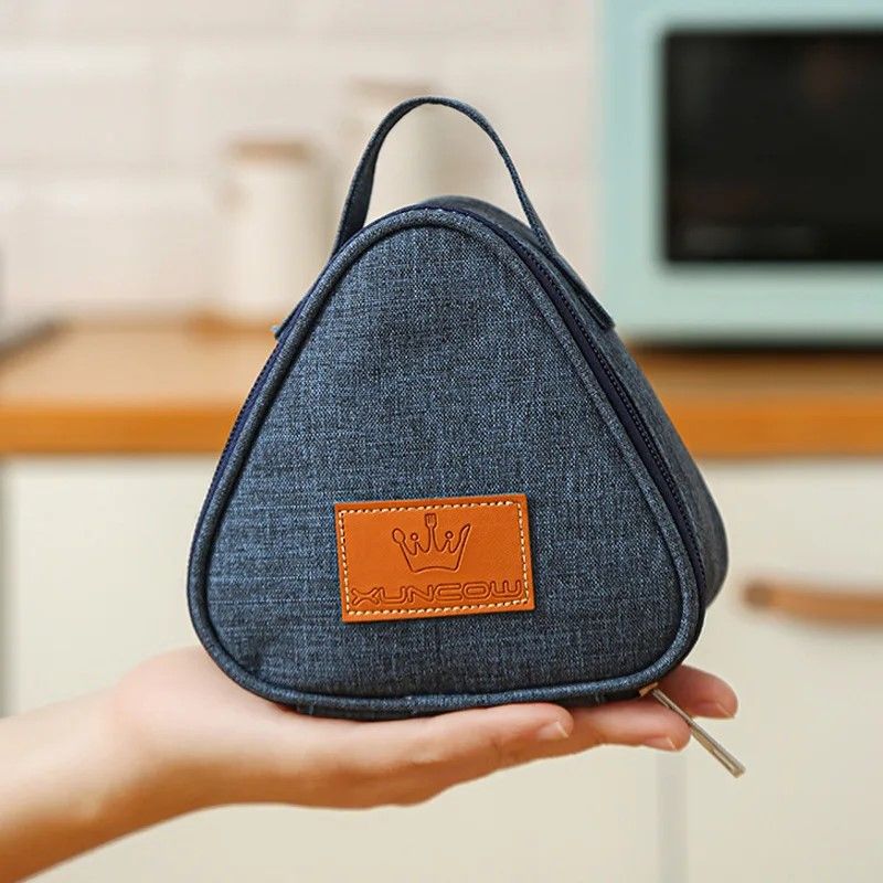 Compact Insulated Triangular Lunch Bag – Portable Aluminum-Foil Dinner Tote