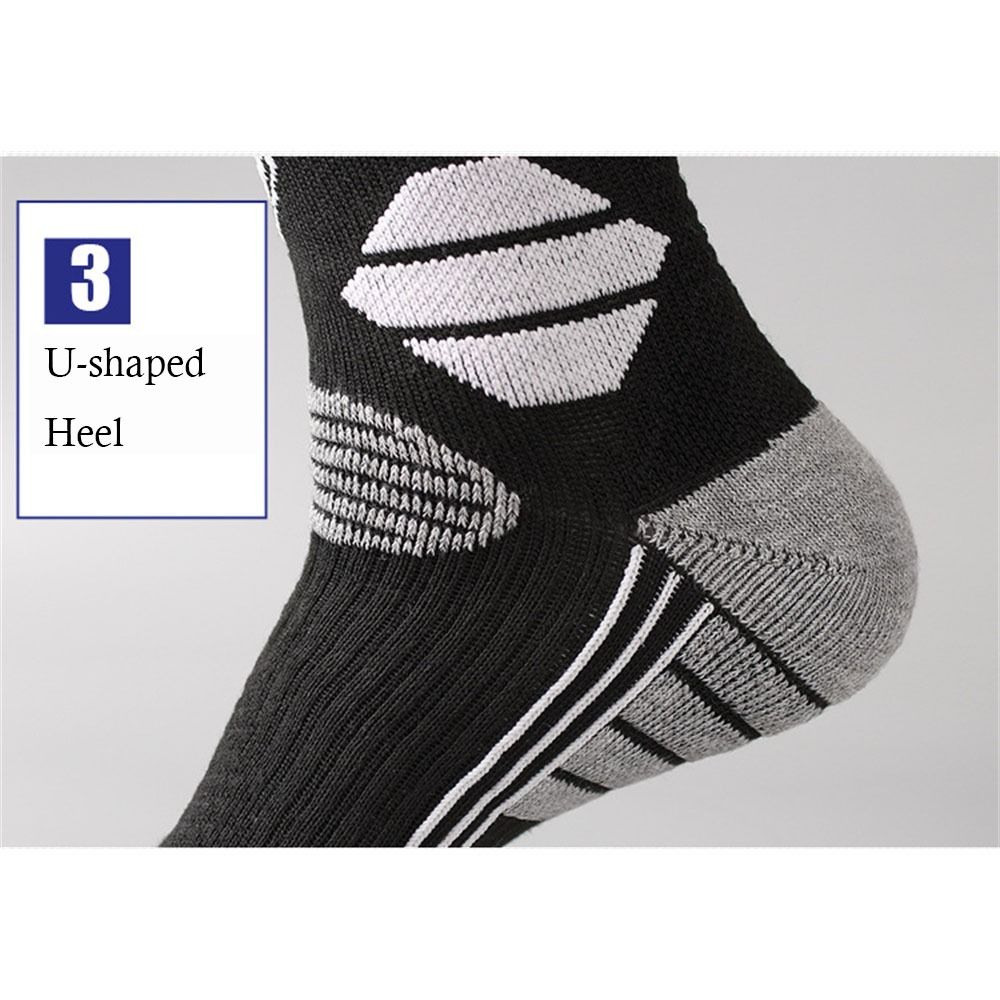 Winter Ski Socks - Anti-Slip Compression, Thermal Moisture-Wicking Knee-High Snowboard Socks